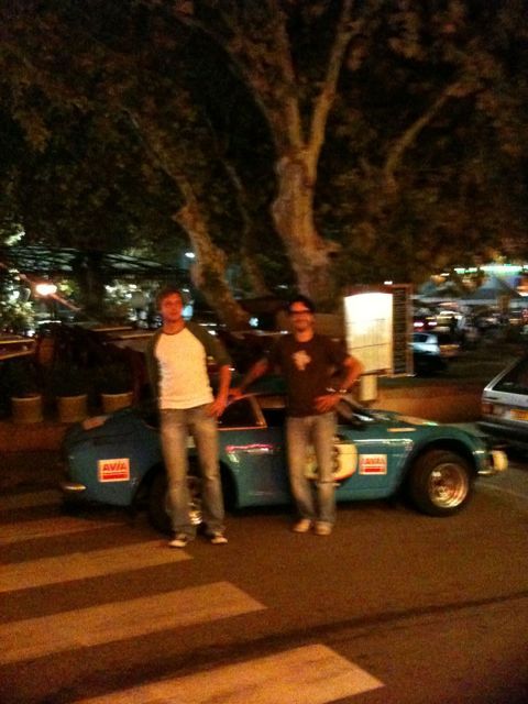 nos amis Suisses allemands, Dush et Sven, avec la Berlinette A110