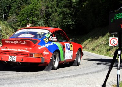 Porsche 911 SC Gazelle n° 313, Frank Servais / Konstantine Buxtorf, Rallye VHC Mont-Blanc 2023