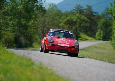 Porsche 911 Carrera RS la Mémé n° 201, Frank Servais / Bernard Sandoz, Rallye du Pays de Seyssel 2024