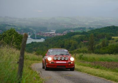 Porsche 911 Carrera RS la Mémé n° 201, Frank Servais / Bernard Sandoz, Rallye du Pays de Seyssel 2024