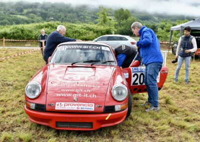 Porsche 911 Carrera RS la Mémé n° 201, Frank Servais / Bernard Sandoz, Rallye du Pays de Seyssel 2024