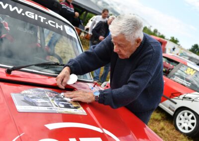 Porsche 911 Carrera RS la Mémé n° 201, Frank Servais / Bernard Sandoz, Rallye du Pays de Seyssel 2024