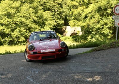 Porsche 911 Carrera RS la Mémé n° 201, Frank Servais / Bernard Sandoz, Rallye du Pays de Seyssel 2024
