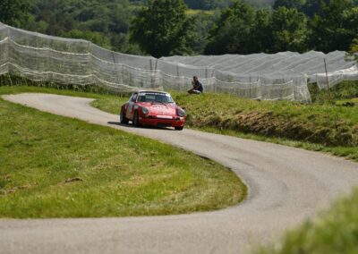 Porsche 911 Carrera RS la Mémé n° 201, Frank Servais / Bernard Sandoz, Rallye du Pays de Seyssel 2024