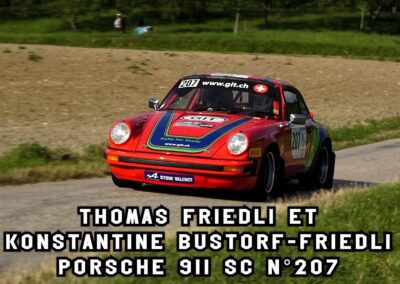 Porsche 911 SC Gazelle n° 207, Thomas Friedli / Konstantine Buxtorf, Rallye de la Drôme 2024