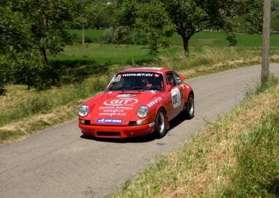 Porsche 911 Carrera RS la Mémé n° 209, Frank Servais / Bernard Sandoz, Rallye de la Drôme 2024