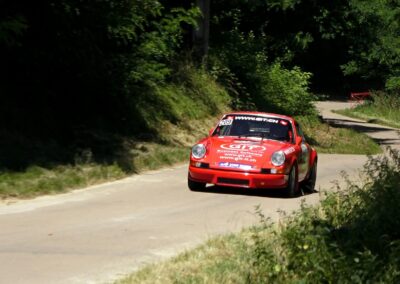 Porsche 911 Carrera RS la Mémé n° 209, Frank Servais / Bernard Sandoz, Rallye de la Drôme 2024
