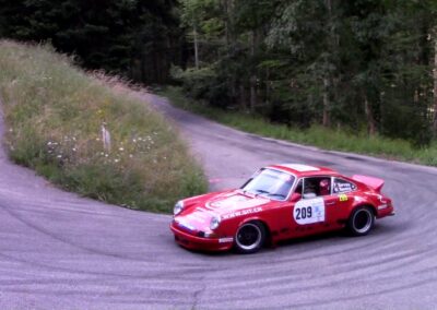 Porsche 911 Carrera RS la Mémé n° 209, Frank Servais / Bernard Sandoz, Rallye de la Drôme 2024