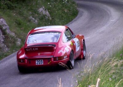 Porsche 911 Carrera RS la Mémé n° 209, Frank Servais / Bernard Sandoz, Rallye de la Drôme 2024