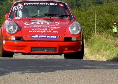 Porsche 911 Carrera RS la Mémé n° 209, Frank Servais / Bernard Sandoz, Rallye de la Drôme 2024