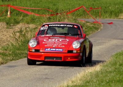 Porsche 911 Carrera RS la Mémé n° 209, Frank Servais / Bernard Sandoz, Rallye de la Drôme 2024