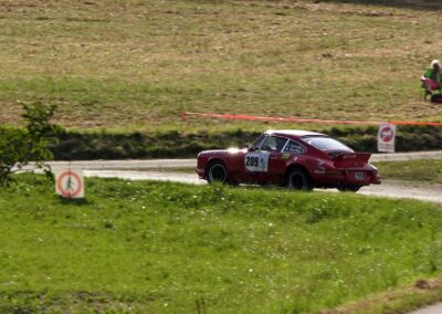 Porsche 911 Carrera RS la Mémé n° 209, Frank Servais / Bernard Sandoz, Rallye de la Drôme 2024