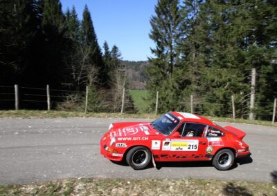 Porsche 911 Carrera RS la Mémé n° 215, Frank Servais / Jean Deriaz, Critérium Jurassien 2025